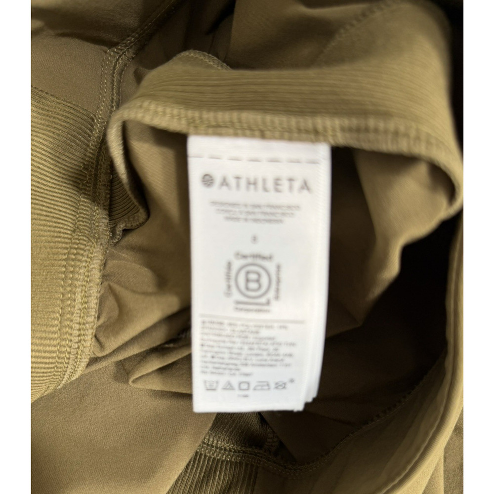 Athleta Brooklyn Ankle Pants Olive Green Lightweight Pockets Stretch Size 8 - Picture 10 of 14